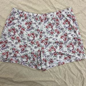 floral sleep shorts